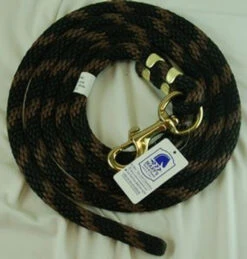 Nylon Lead Rope - 2 Color 11 Nylon Lead Rope - 2 Color -Equestrian Supplie Store 114408 008 nylon lead rope black brown 65613 11016.1537223146