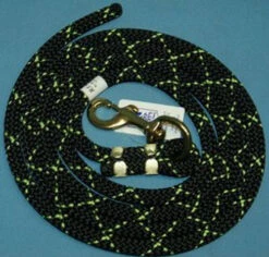 Nylon Lead Rope - 2 Color 10 Nylon Lead Rope - 2 Color -Equestrian Supplie Store 114408 010 nylon lead rope black lime 82211 75821.1537223146