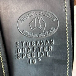 Used Porter's Stockman Drafter Australian Saddle 16/W 22 Used Porter's Stockman Drafter Australian Saddle 16/W -Equestrian Supplie Store 328 Stamp 95555.1686182202