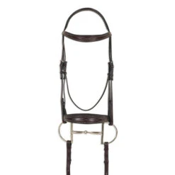 Pessoa PRO Fancy Stitched Tapered Bridle -Equestrian Supplie Store 470462 pessoa pro fs taper bridl dk brn 33390.1669487552