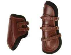 Majyk Equipe Leather Equitation Fetlock Boots - HORSE And PONY -Equestrian Supplie Store Brown Leather eq boot pair 05125.1587684088