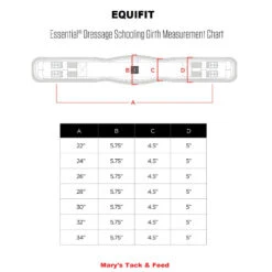 EquiFit Essential SmartFabric Dressage Girth -Equestrian Supplie Store Essential Dressage Schooling Girth Size Chart equifit 13819.1625683324