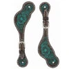 Turquoise Cross Turquoise Flower Spur Strap -Equestrian Supplie Store TC turquoise flower spur strap dkoil ladies weaver 11244.1588893004