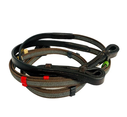 Camelot Rainbow Stop Anti-Slip Reins PONY 3 Camelot Rainbow Stop Anti-Slip Reins PONY