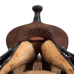 Alamo Saddlery Aztec Arrow Barrel Saddle -Equestrian Supplie Store aztec arrow barrel brown orange red front AZTEC ARROW alamo 25637.1650658492