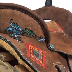 Alamo Saddlery Aztec Arrow Barrel Saddle -Equestrian Supplie Store aztec arrow barrel detail AZTEC ARROW alamo 39858.1650658497