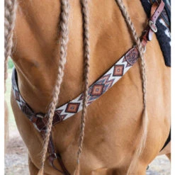 Circle Y Beaded Aztec Infinity Breast Collar