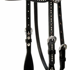 Weaver Leather Weaver Back In Black Brow Headstall -Equestrian Supplie Store back in black browband headstall silver spots conchos 25 86789 66908.1588803621