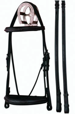 Bobby's English Tack Padded Square Raised Fancy Stitch Bridle