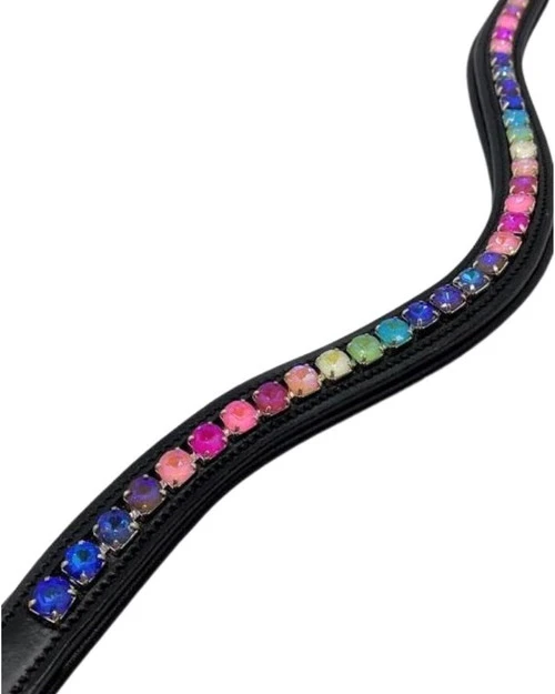 Black Oak Rainbow Sprinkles Curved Browband 4 Black Oak Rainbow Sprinkles Curved Browband - Image 2