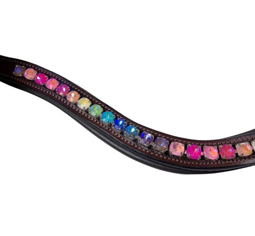 Black Oak Rainbow Sprinkles Curved Browband 3 Black Oak Rainbow Sprinkles Curved Browband