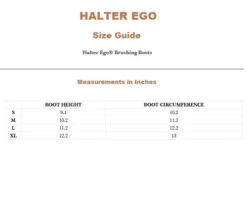Halter Ego Brushing Boots -Equestrian Supplie Store brushing boots size guide halter ego 10482.1682645949