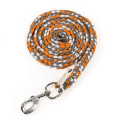 Schockemohle Catch Braided Nylon Lead Rope -Equestrian Supplie Store catch lead rope multi orange 1320 00007 schockemoehle 61991.1646870270