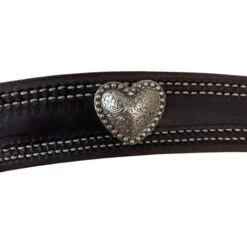 Buckaroo Leather Heart Concho Breast Collar -Equestrian Supplie Store contour 1.5in bc heart concho buckaroo 77801.1674936274