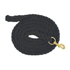 Heavy Cotton Lead Rope -Equestrian Supplie Store cotton lead rope 10ft black 46317704 partrade 57739.1670431850