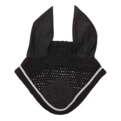 Kavalkade Crystal Fly Bonnet -Equestrian Supplie Store crystal fly bonnet black front 36103 BLACK kavalkade 17071.1621107588