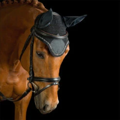 Kavalkade Crystal Fly Bonnet -Equestrian Supplie Store crystal fly bonnet black lifestyle 36103 BLACK kavalkade 32620.1621107269