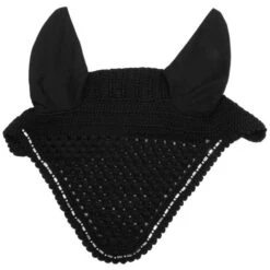 Intrepid Crystal Fly Veil -Equestrian Supplie Store crystal fly veil border black front 137839 intrepid 44842.1625004189
