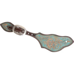 Desert Flower Rancher Spur Strap -Equestrian Supplie Store desert flower spur strap turquoise SSRDFTPW martin 92950.1674004462