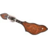 Desert Flower Rancher Spur Strap -Equestrian Supplie Store dyed edge rancher spur strap natural dark SSRDFDE martin 71979.1674004467
