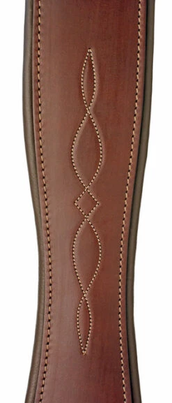 Edgewood Fancy Stitch Leather Overlay Girth With Double End Elastic -Equestrian Supplie Store fancy stitch 2end elastic overlay girth havana detail edgewood 52138.1587248249
