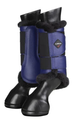 LeMieux Fleece Lined Brushing Boots -Equestrian Supplie Store fleece lined brushing boots ink blue pair 4040 lemieux 09447.1636831558