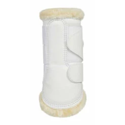 LeMieux Fleece Lined Brushing Boots -Equestrian Supplie Store fleece lined brushing boots white side 8950 lemieux 01933.1636831266