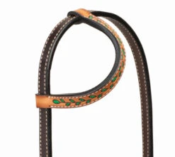 Turquoise Cross Floral Vine One Ear Headstall