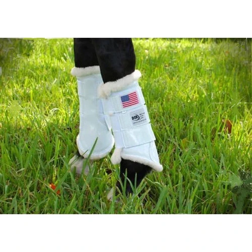 DSB Glossy White USA Flag Boots