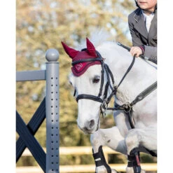 LeMieux Junior Pro Fly Bonnet 9 LeMieux Junior Pro Fly Bonnet -Equestrian Supplie Store junior pro fly bonnet burgundy lifestyle 5834 lemieux 46182.1670603318