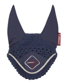LeMieux Junior Pro Fly Bonnet 8 LeMieux Junior Pro Fly Bonnet -Equestrian Supplie Store junior pro fly bonnet navy front 5833 lemieux 84169.1670603307
