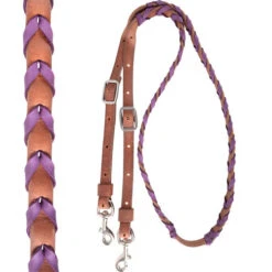 Martin Saddlery Laced Barrel Rein -Equestrian Supplie Store laced barrel rein purple br34brprl martin saddlery 66675.1561063923
