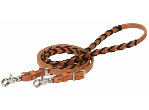Weaver Leather Weaver Laced Harness Barrel Reins 5 Weaver Leather Weaver Laced Harness Barrel Reins - Image 3