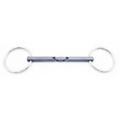 Fager Madeleine Titanium Double Joint Loose Ring Bradoon -Equestrian Supplie Store madeleine ttnm double jointed LR grey silver MADDIE130DJL fager 64899.1621119770
