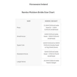 Horseware Ireland Horseware Micklem 2 Competition Bridle 15 Horseware Ireland Horseware Micklem 2 Competition Bridle -Equestrian Supplie Store micklem2 size guide horseware 38805.1689872719