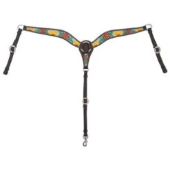 Circle Y Rising Sunflower Breast Collar 7 Circle Y Rising Sunflower Breast Collar -Equestrian Supplie Store rising sunflower breast collar brown multicolor front 1002 23 SC circle y 88765.1613180126