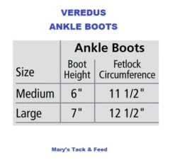 Veredus Olympus Vento Rear Boots -Equestrian Supplie Store size chart ankle boots veredus 09608.1680740163
