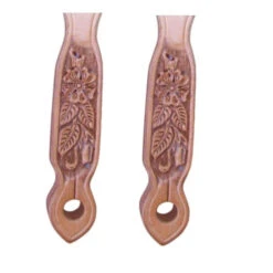 Buckaroo Leather Slobber Straps With Tooling -Equestrian Supplie Store slobber straps light rose tool lr2891f buckaroo 37208.1674753193