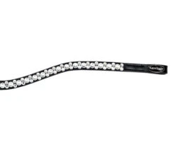 Kavalkade Sparkle Curved Browband -Equestrian Supplie Store sparkle white curved brow black white front 20215 kavalkade 77693.1680800651