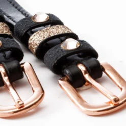 Kavalkade Crystal Leather Spur Straps -Equestrian Supplie Store spur strap grey blk rose detail 668 05 kavalkade 31819.1685496624