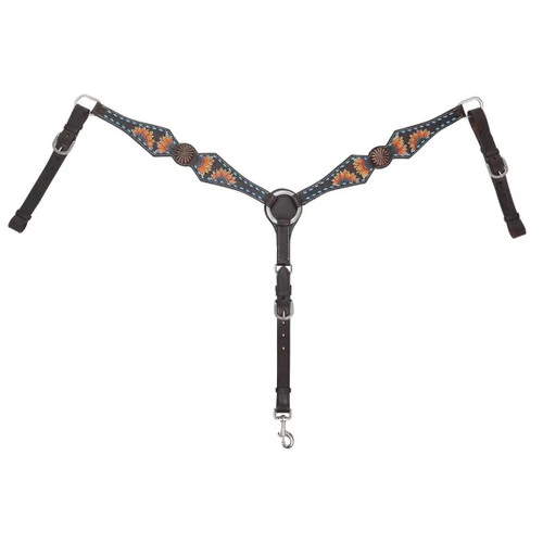 Circle Y Sunflower Buckstitch Breast Collar 4 Circle Y Sunflower Buckstitch Breast Collar - Image 2