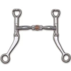 Myler Comfort Snaffle W/ Roller Flat Shank Bit