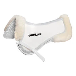 ThinLine Trifecta Half Pad With Sheepskin Rolls -Equestrian Supplie Store trifecta with rolls half pad white 7416 thinline 71293.1626814670