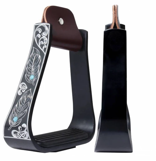 Professional's Choice Turquoise Feather Stirrup 3 Professional's Choice Turquoise Feather Stirrup
