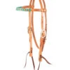 Martin Saddlery Laced Harness Brow Headstall -Equestrian Supplie Store turquoise laced brow headstall HB22SL.116 martin 26671.1666651095