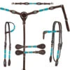 Circle Y Turquoise Round Up Wither Strap -Equestrian Supplie Store turquoise round up tack set collection 1025 circle y 34048.1686171212