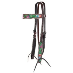 Circle Y Vibrant Garden Brow Headstall 8 Circle Y Vibrant Garden Brow Headstall -Equestrian Supplie Store vibrant flower brow hs brown multicolor side 1001 10 SC circle y 02398.1613175263