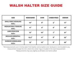 Mary's British Leather Halter With Solid Brass Hardware -Equestrian Supplie Store walsh halter size guide 26634.1685668772